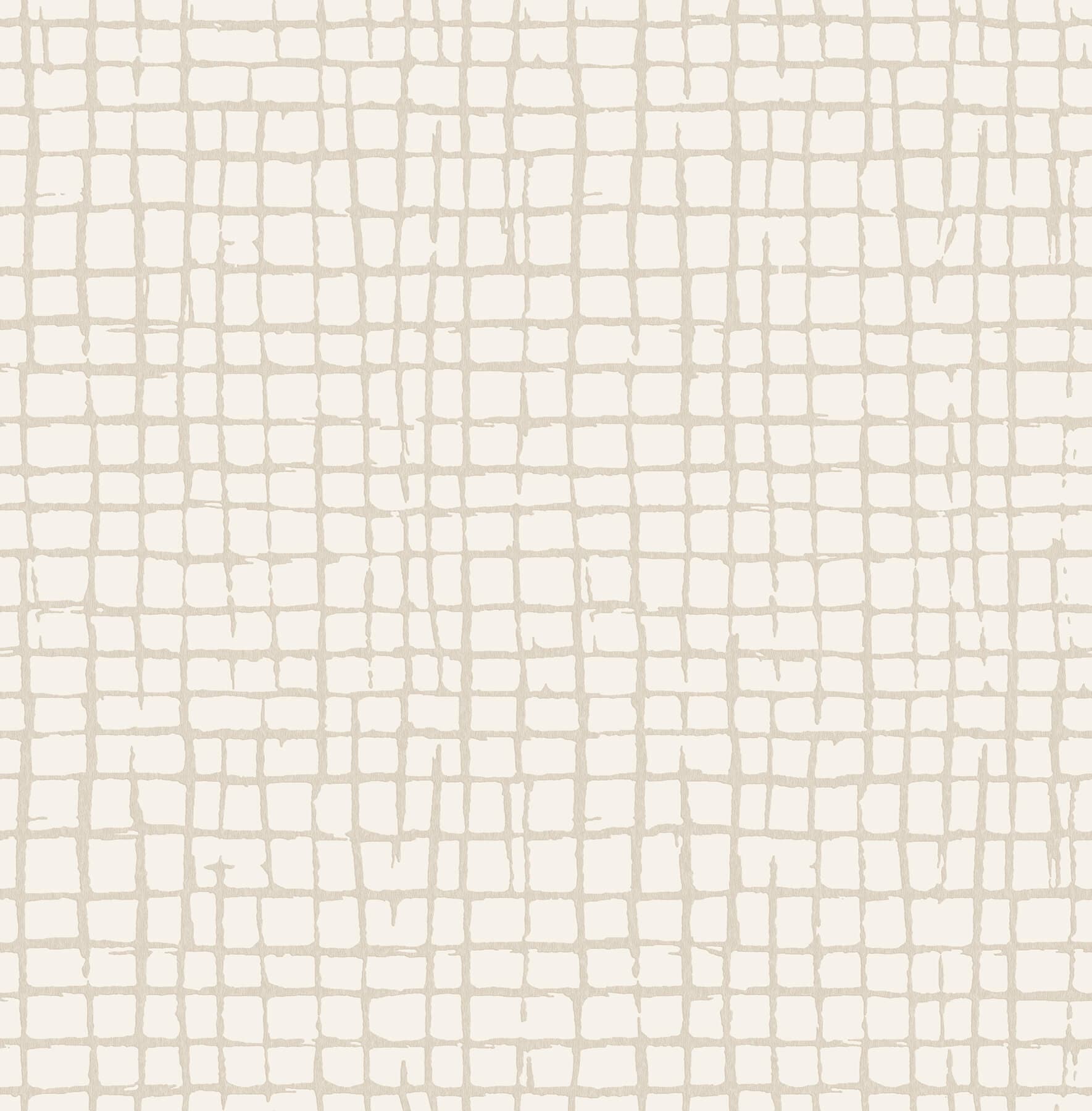 Albin Beige Gridline Wallpaper