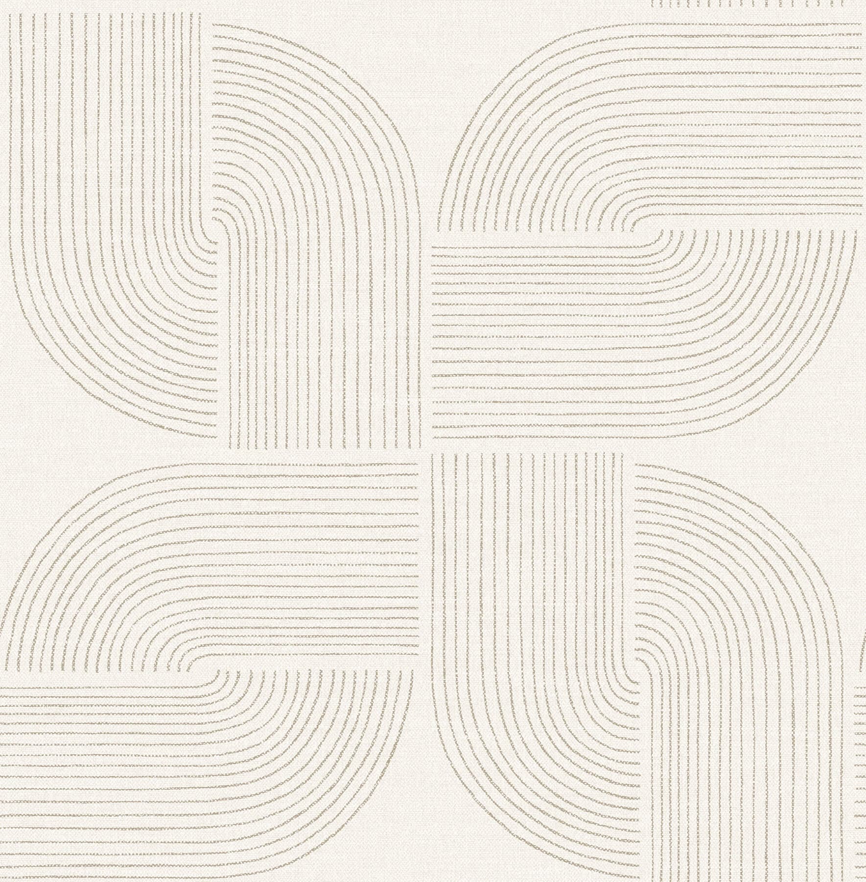 Savoye Brown Spiral Arches Wallpaper
