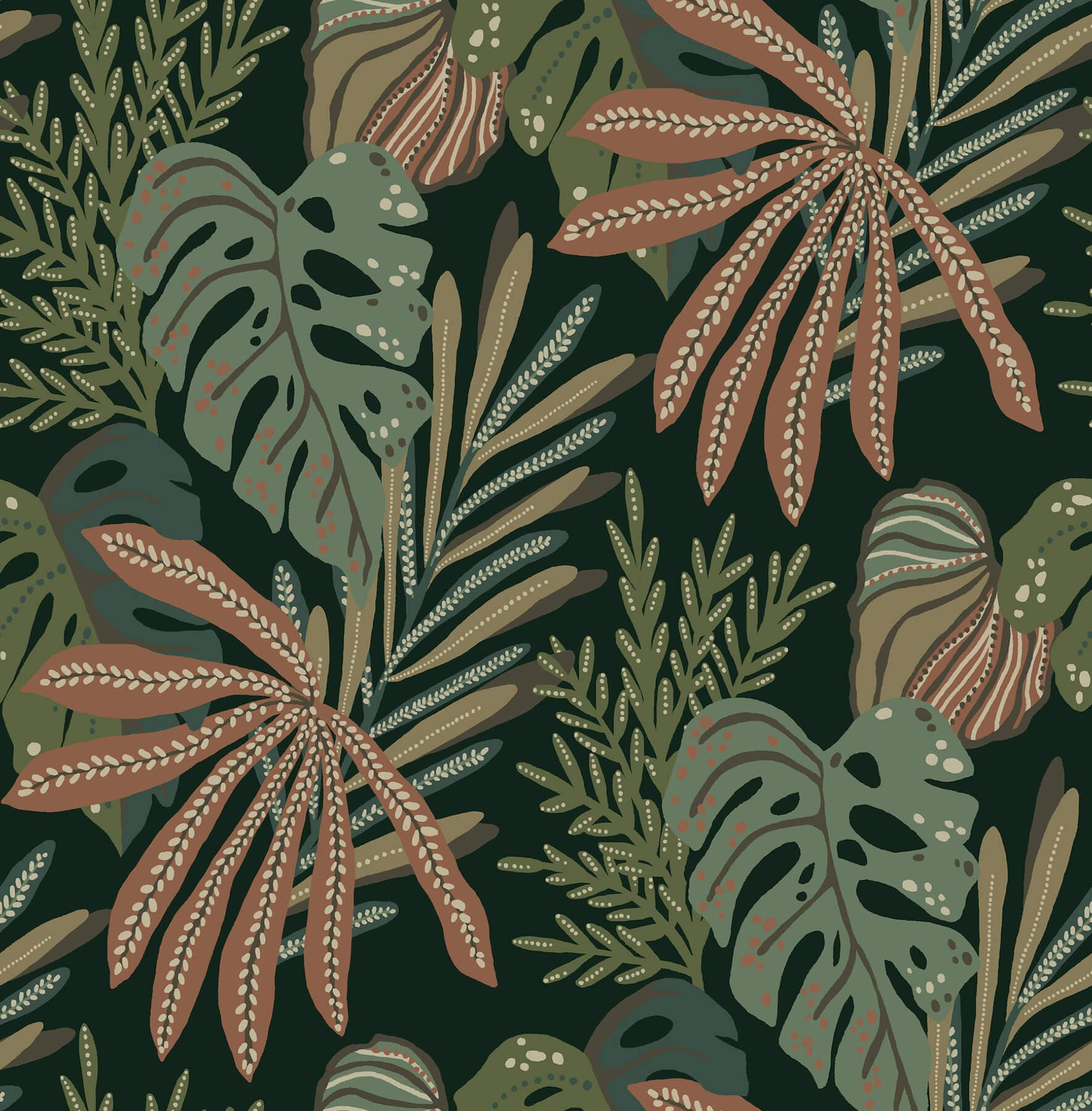 Alocasia Multicolor Tropical Foliage Wallpaper