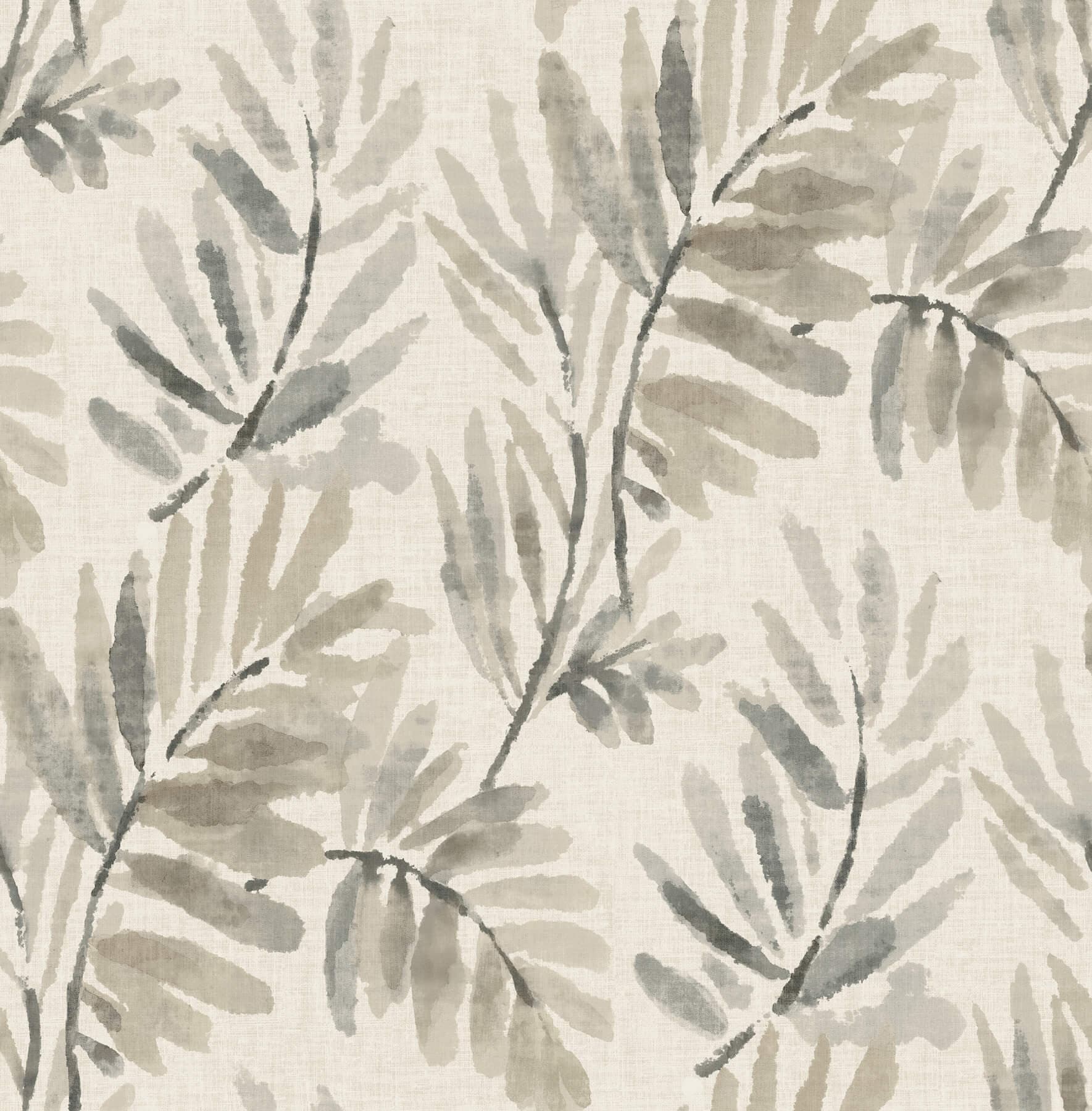 Serenade Grey Ferns Wallpaper