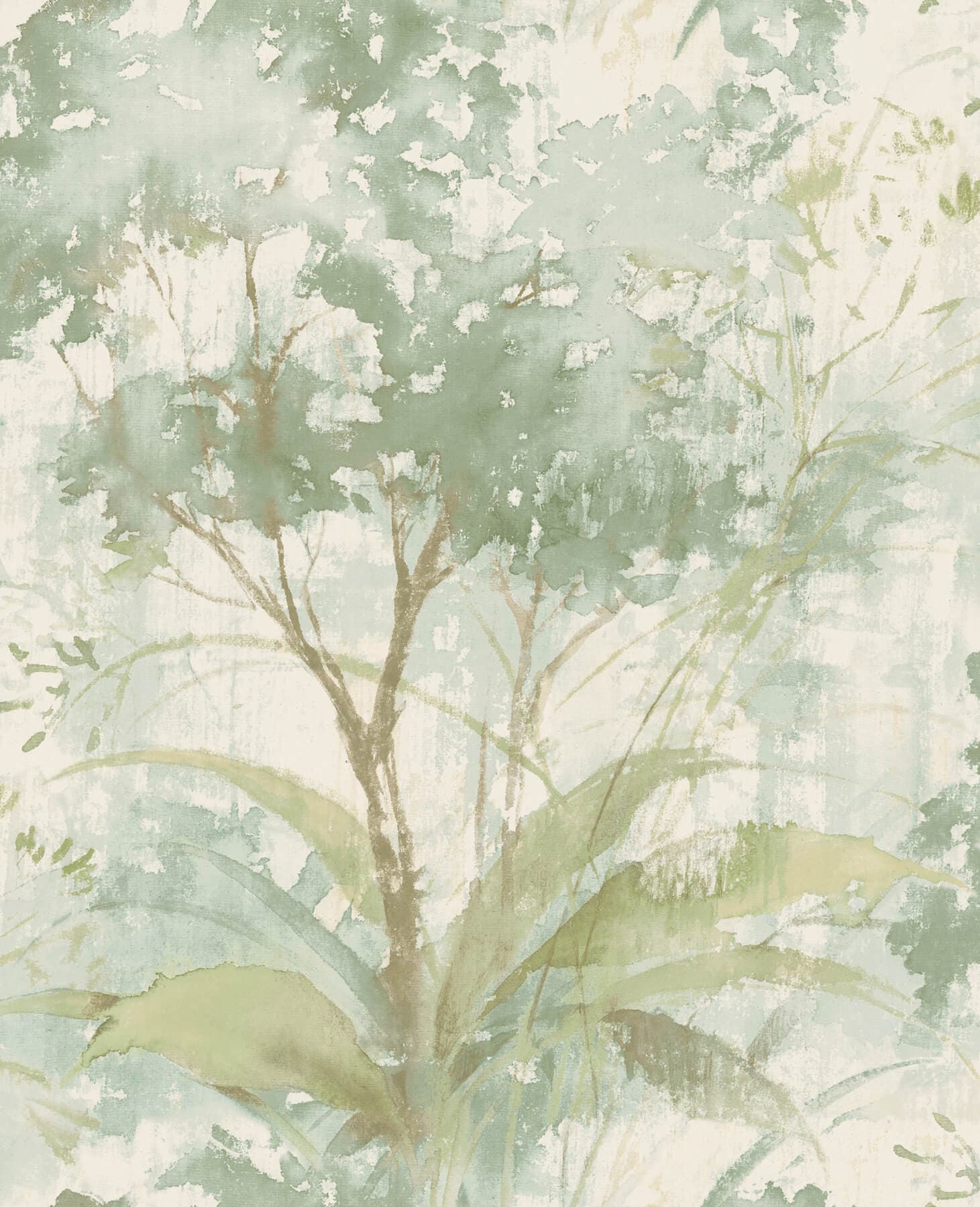 Mistwood Green Forest Wallpaper