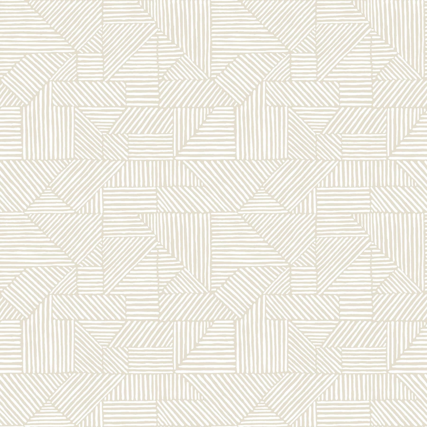 Crescendo Silver Block Geometric Wallpaper