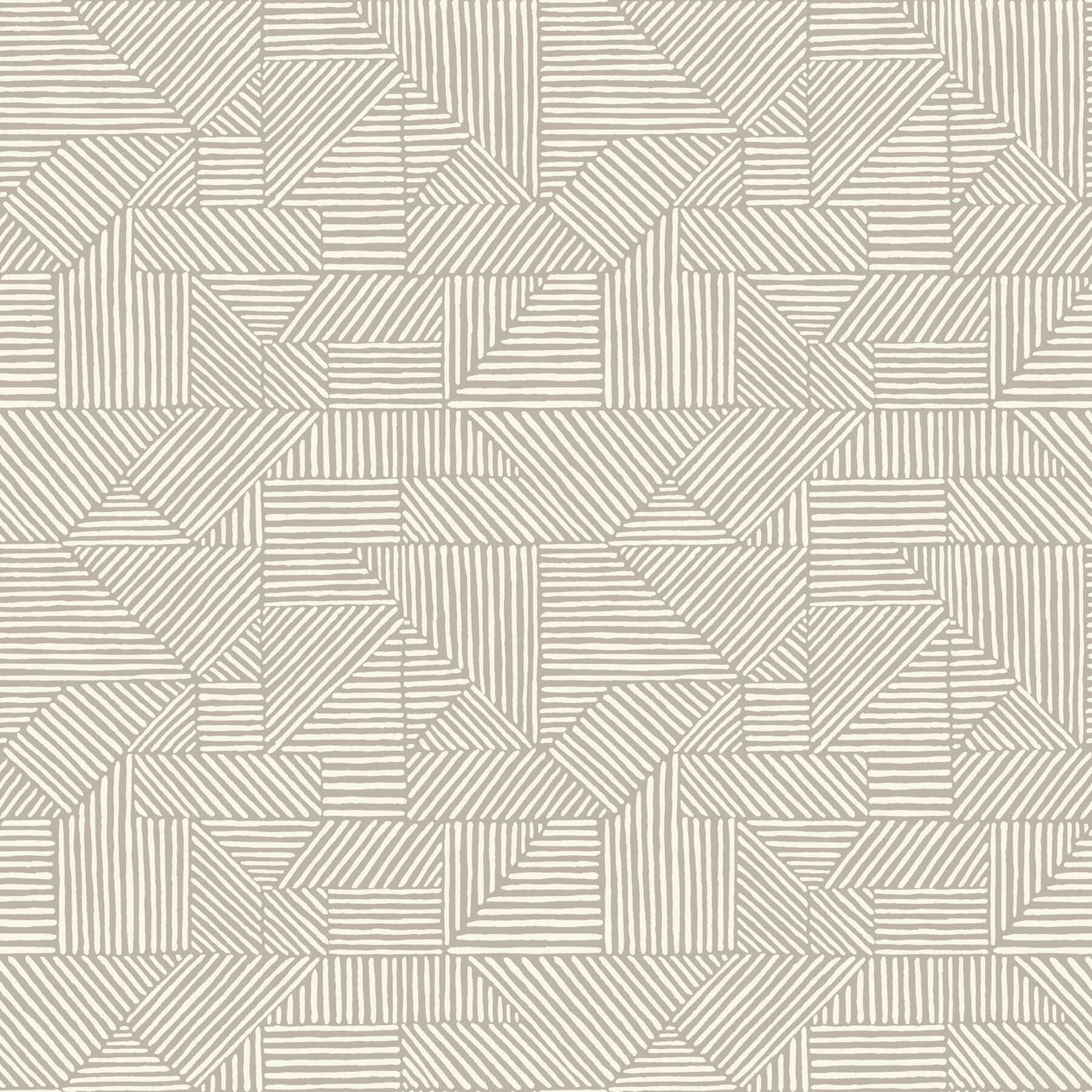 Crescendo Light Grey Block Geometric Wallpaper