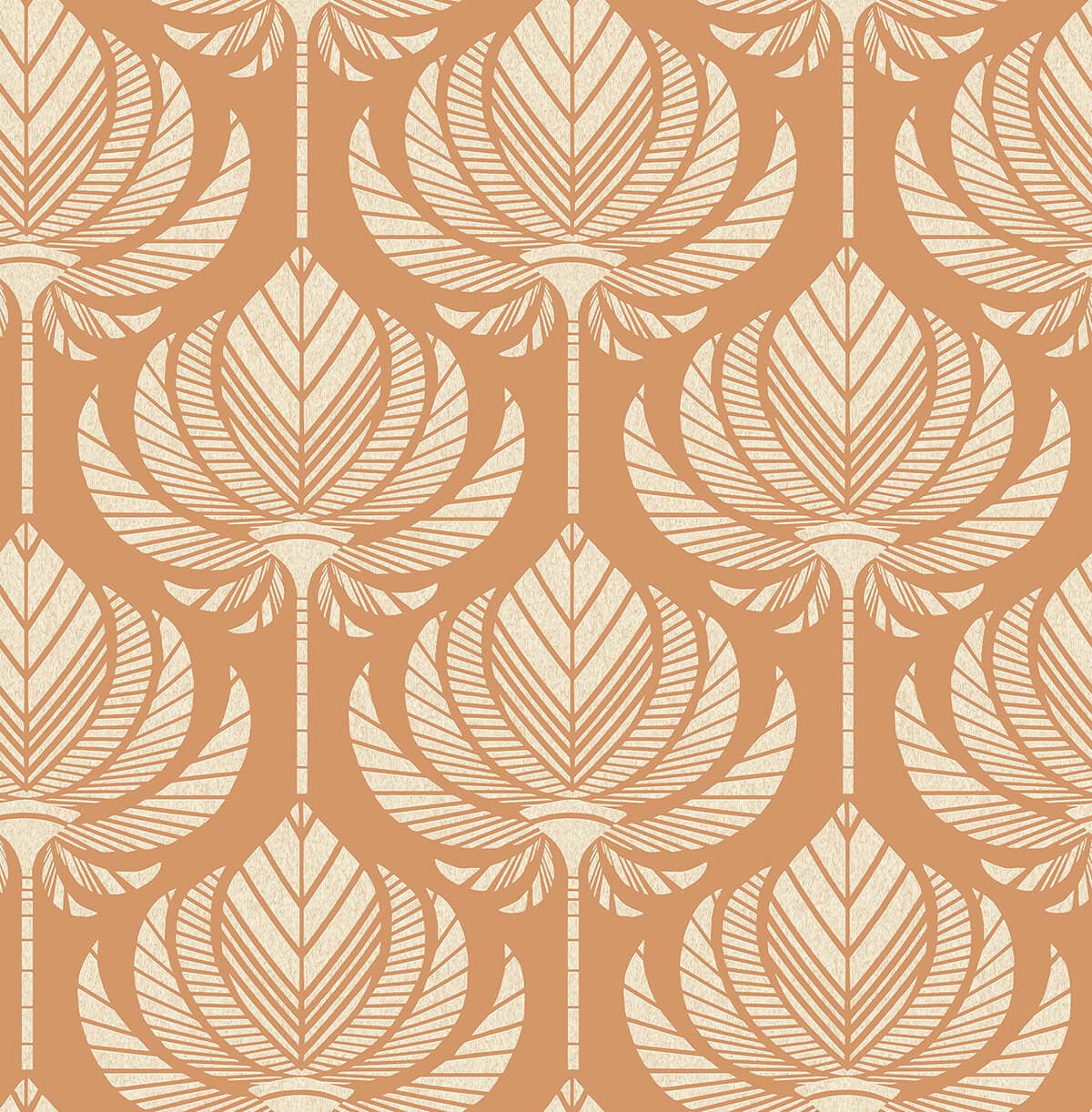 Palmier Orange Lotus Fan Wallpaper