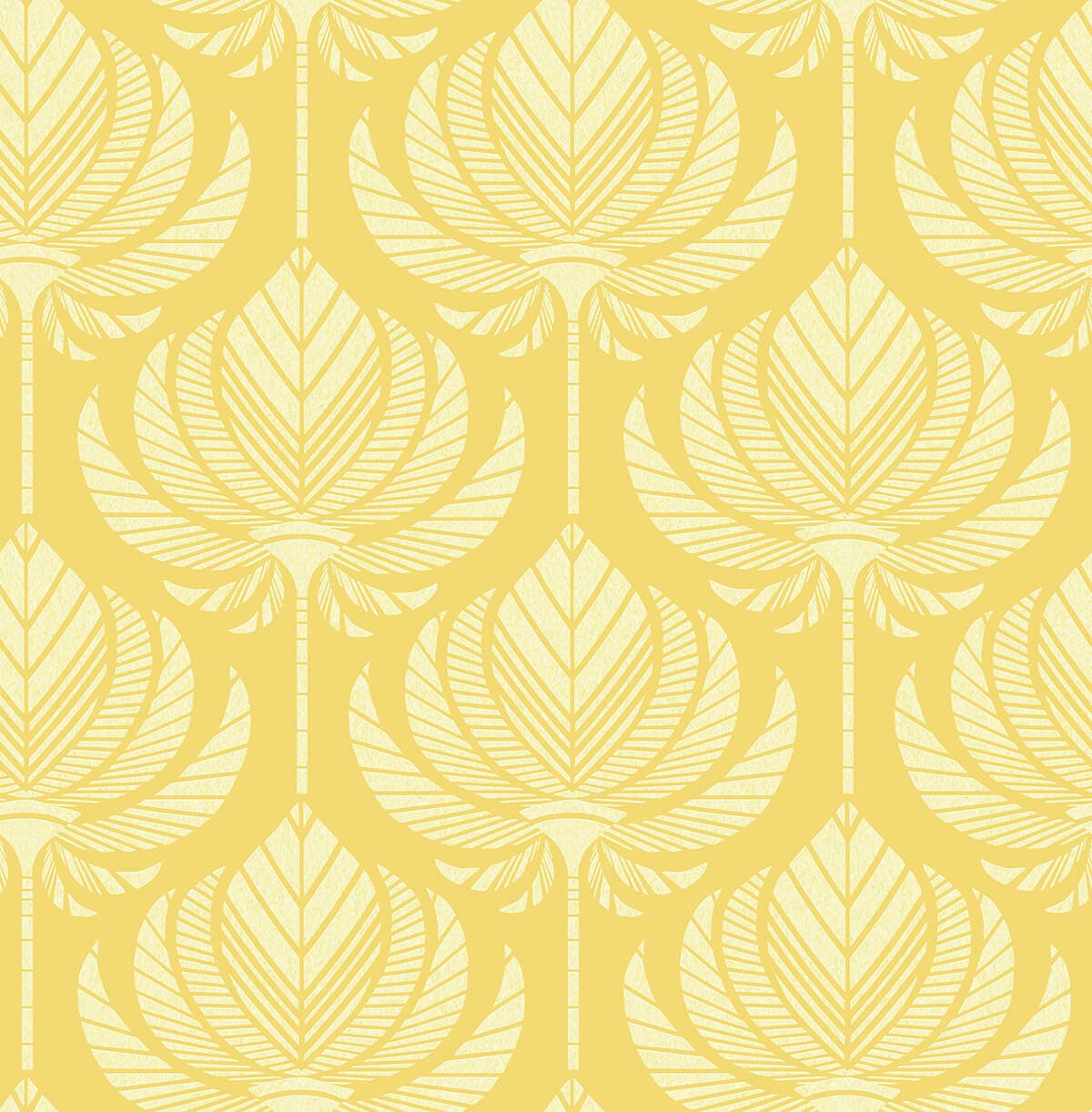 Palmier Yellow Lotus Fan Wallpaper