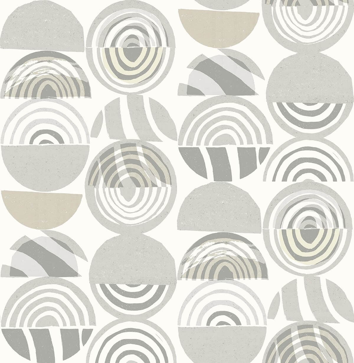 Mahe Light Grey Mod Geometric Wallpaper