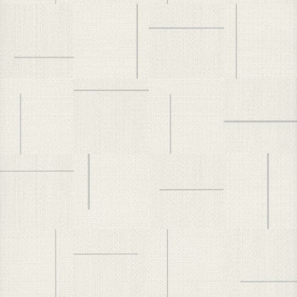Geo Block Weave Wallpaper- Ivory