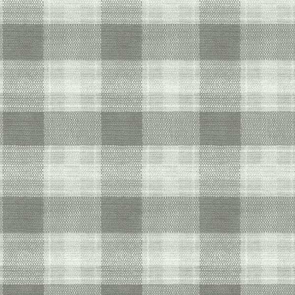 Woven Buffalo Check Wallpaper- Grey