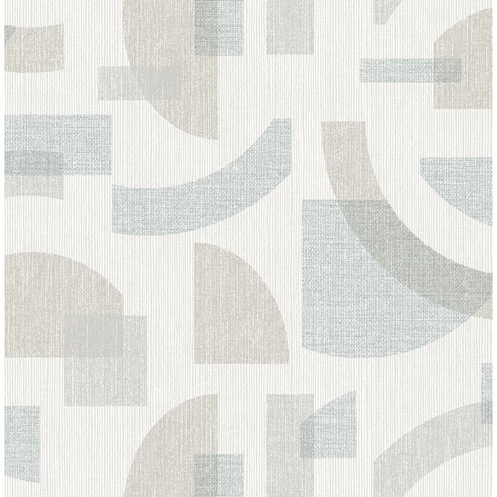 Fulton Light Blue Shapes Wallpaper