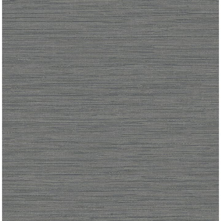 Sheehan Black Faux Grasscloth Wallpaper