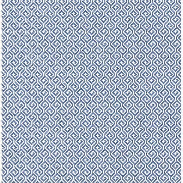 Sete Denim Greek Key Wallpaper
