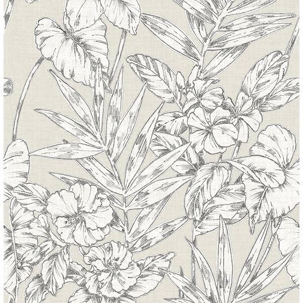 Fiji Beige Floral Wallpaper