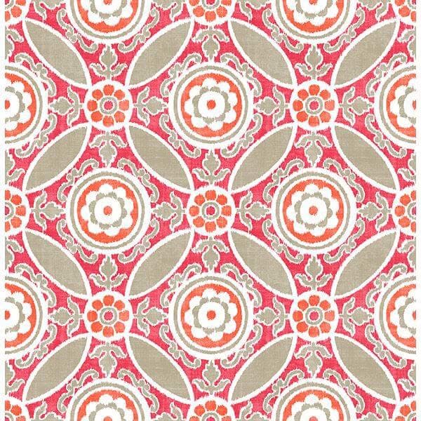 Maya Pink Medallion Wallpaper