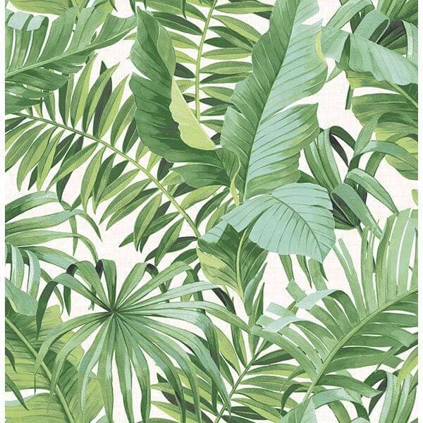 Alfresco Green Palm Leaf Wallpaper