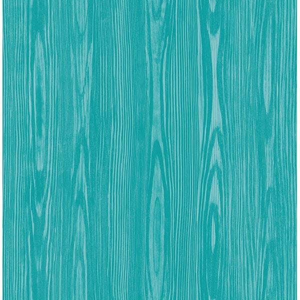 Illusion Aqua Faux Wood Wallpaper