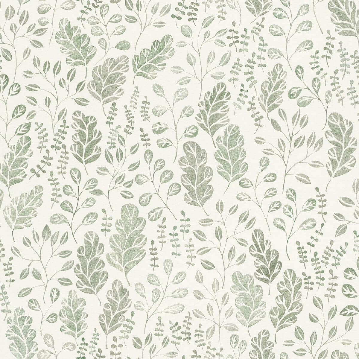 Isha Green Leaf Wallpaper