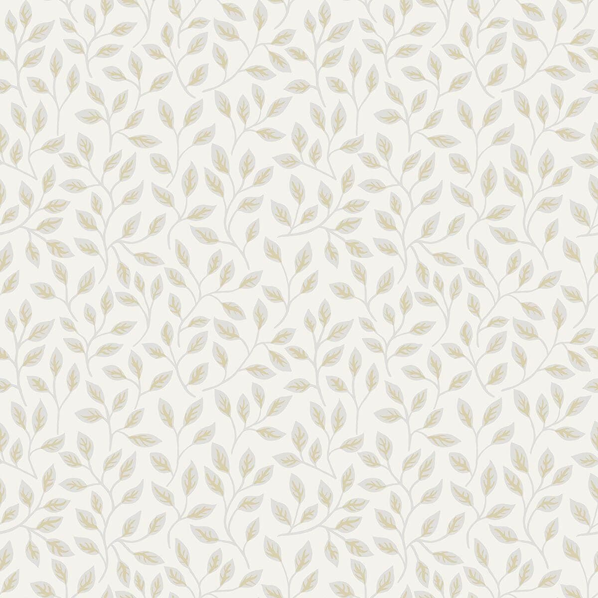 Posey White Vines Wallpaper