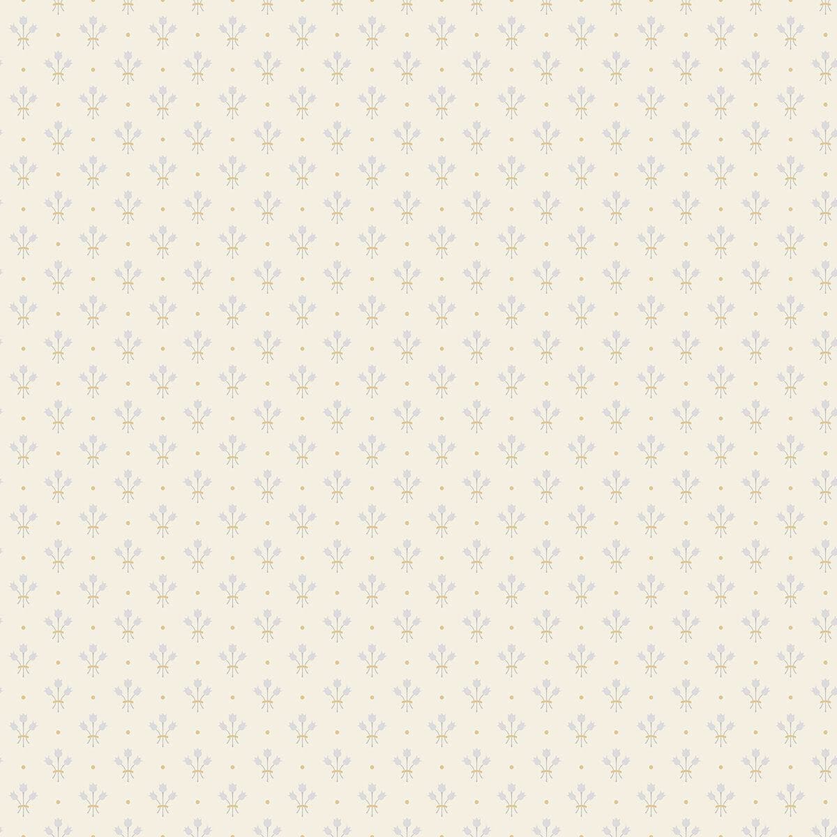 Lili White Miniature Floral Wallpaper