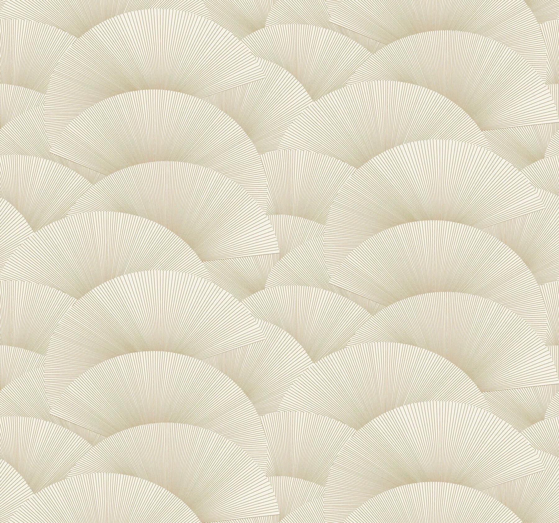 Morning Shell Wallpaper- Cream & Gold