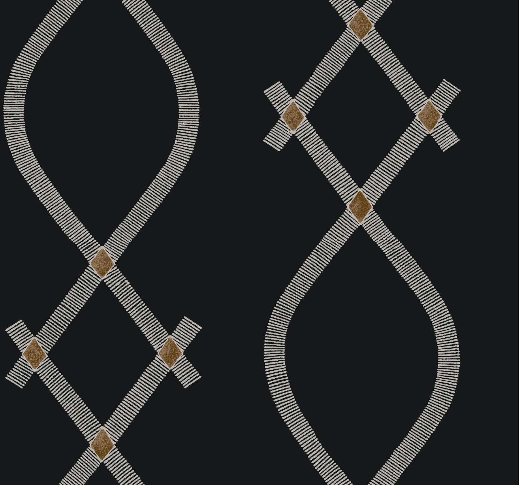 Ellena Wallpaper- Black
