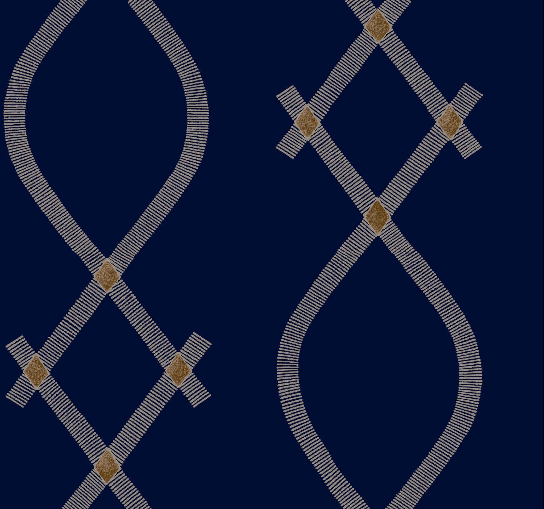 Ellena Wallpaper- Navy