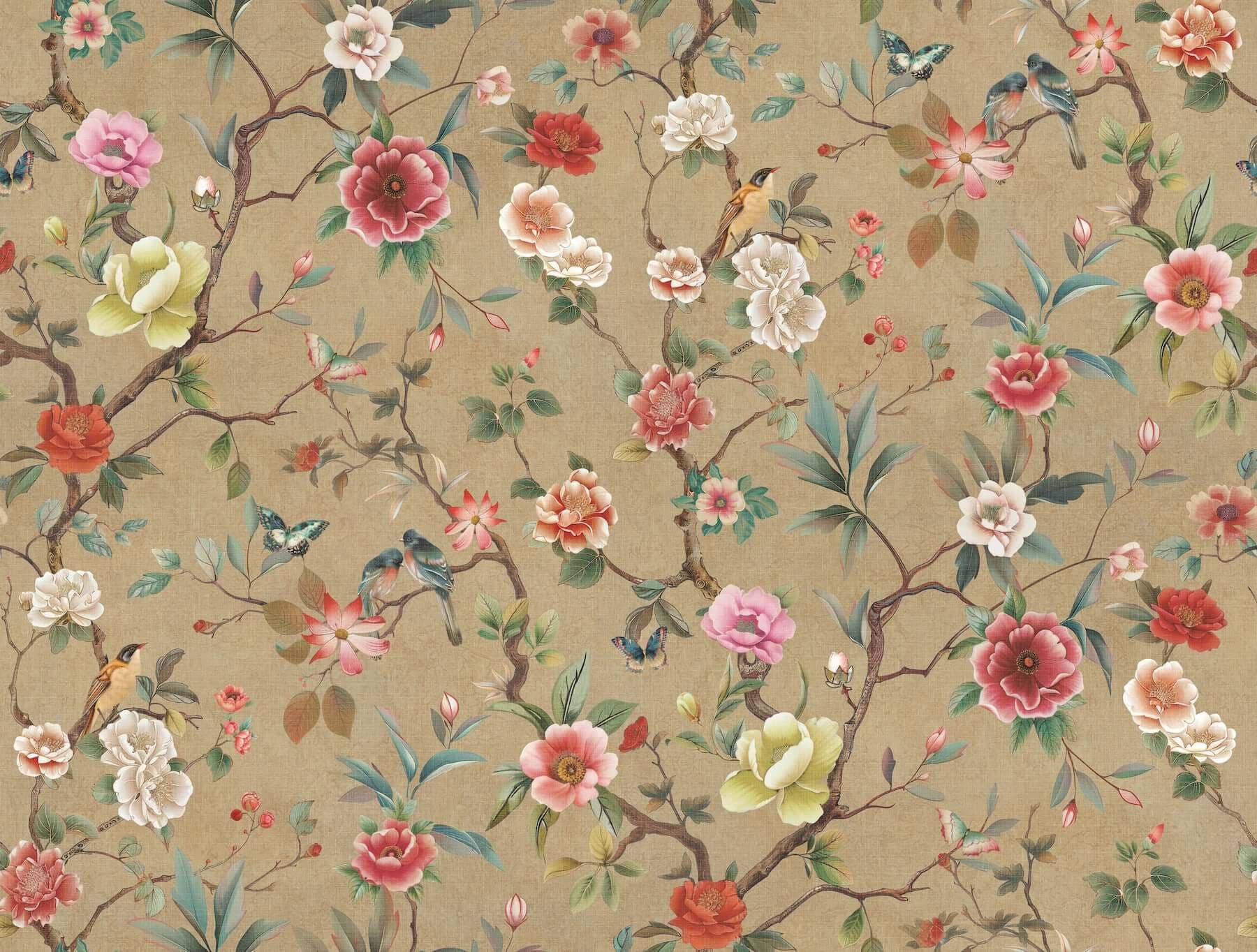 Kimora's Garden Wallpaper- Linen