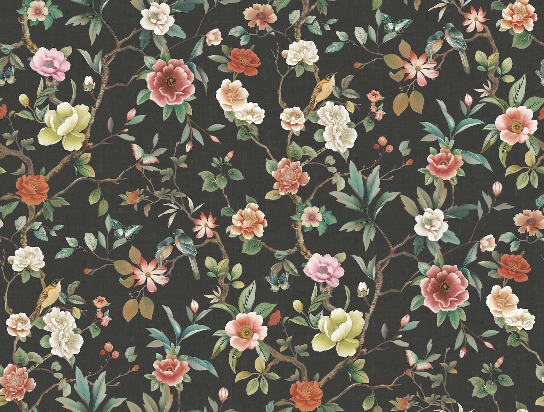 Kimora's Garden Wallpaper- Black