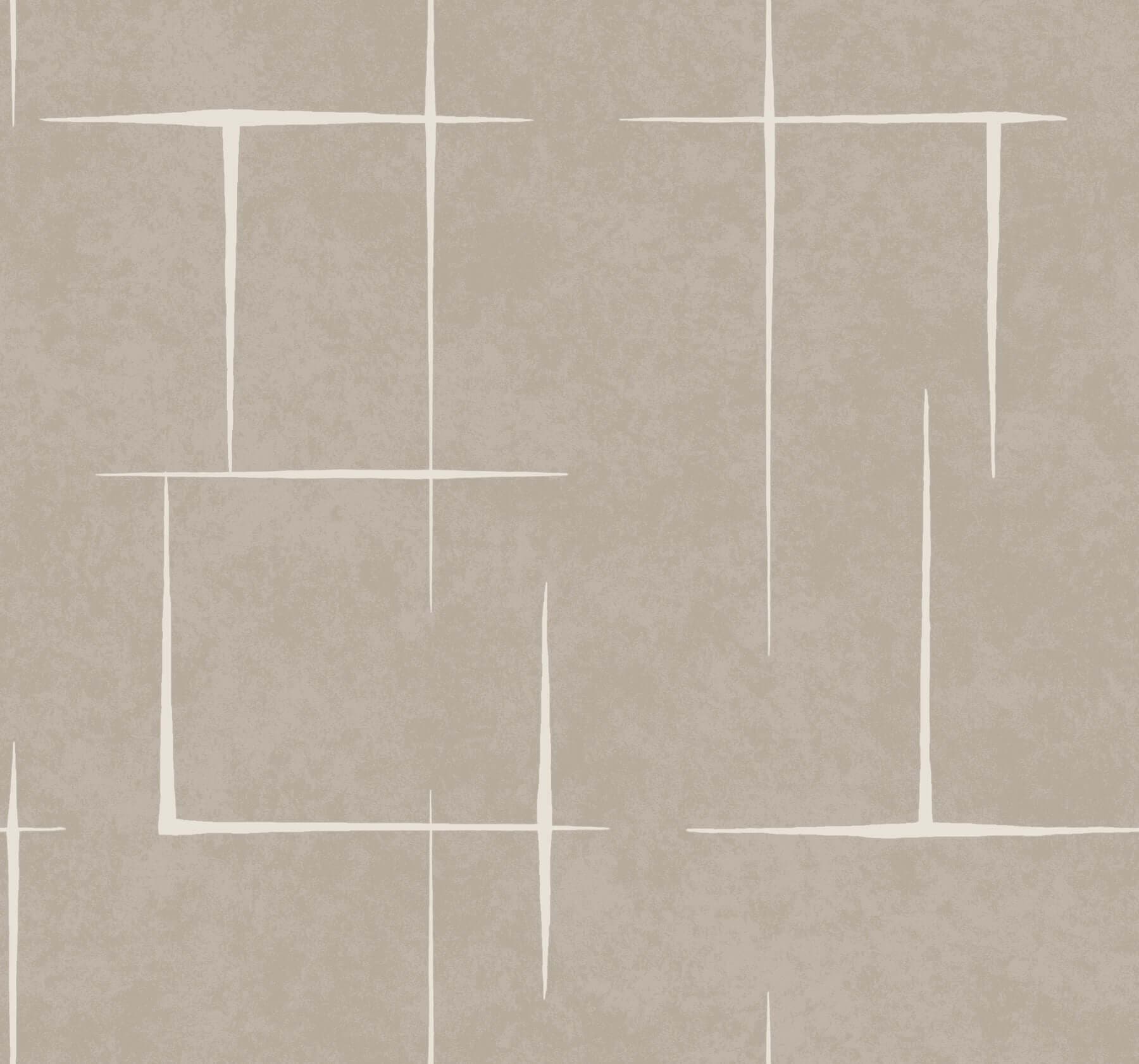 Malia Wallpaper- White & Taupe