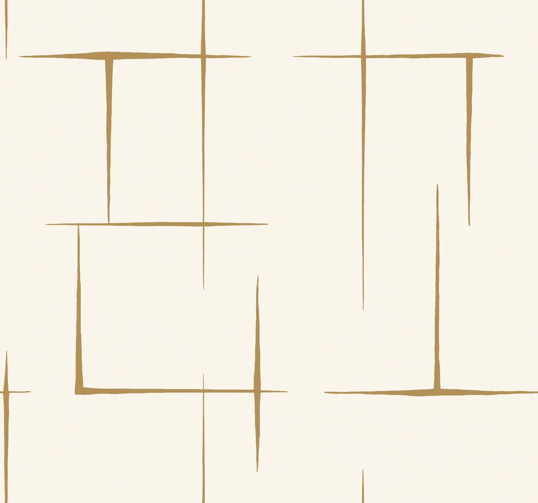Malia Wallpaper- Gold & White