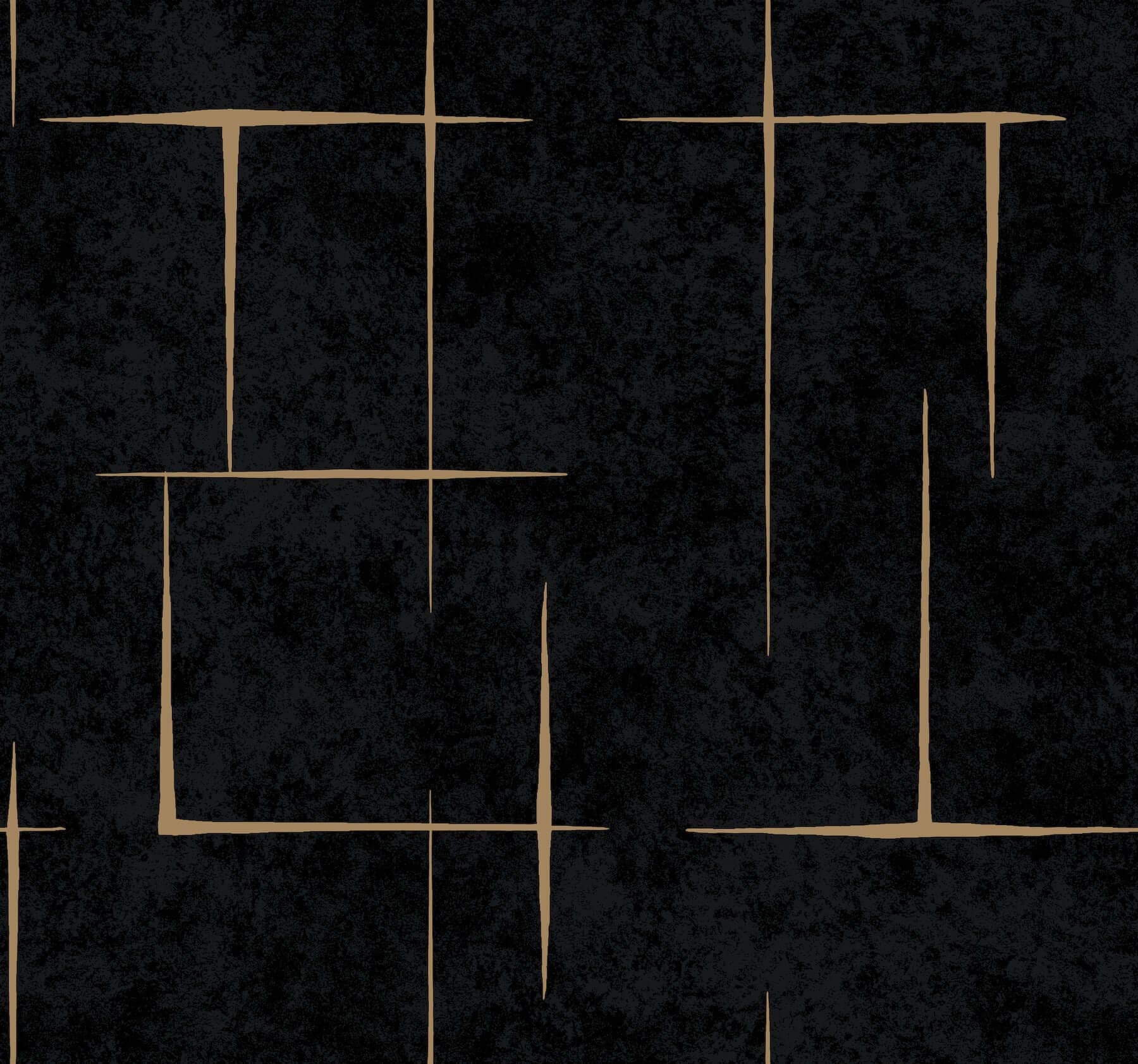Malia Wallpaper- Gold & Black