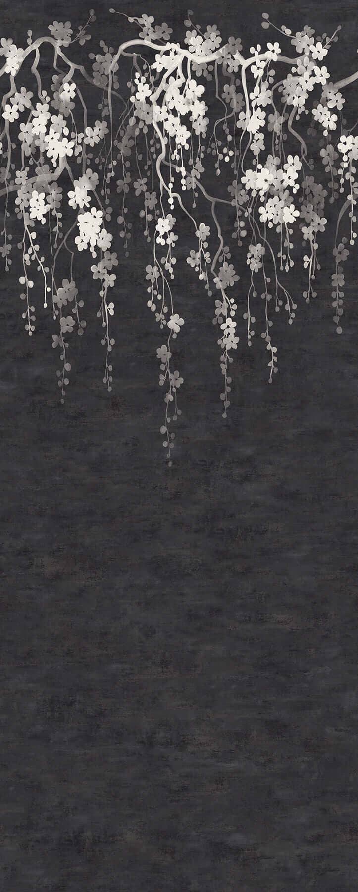 Sakura Blooms Wall Mural- Black