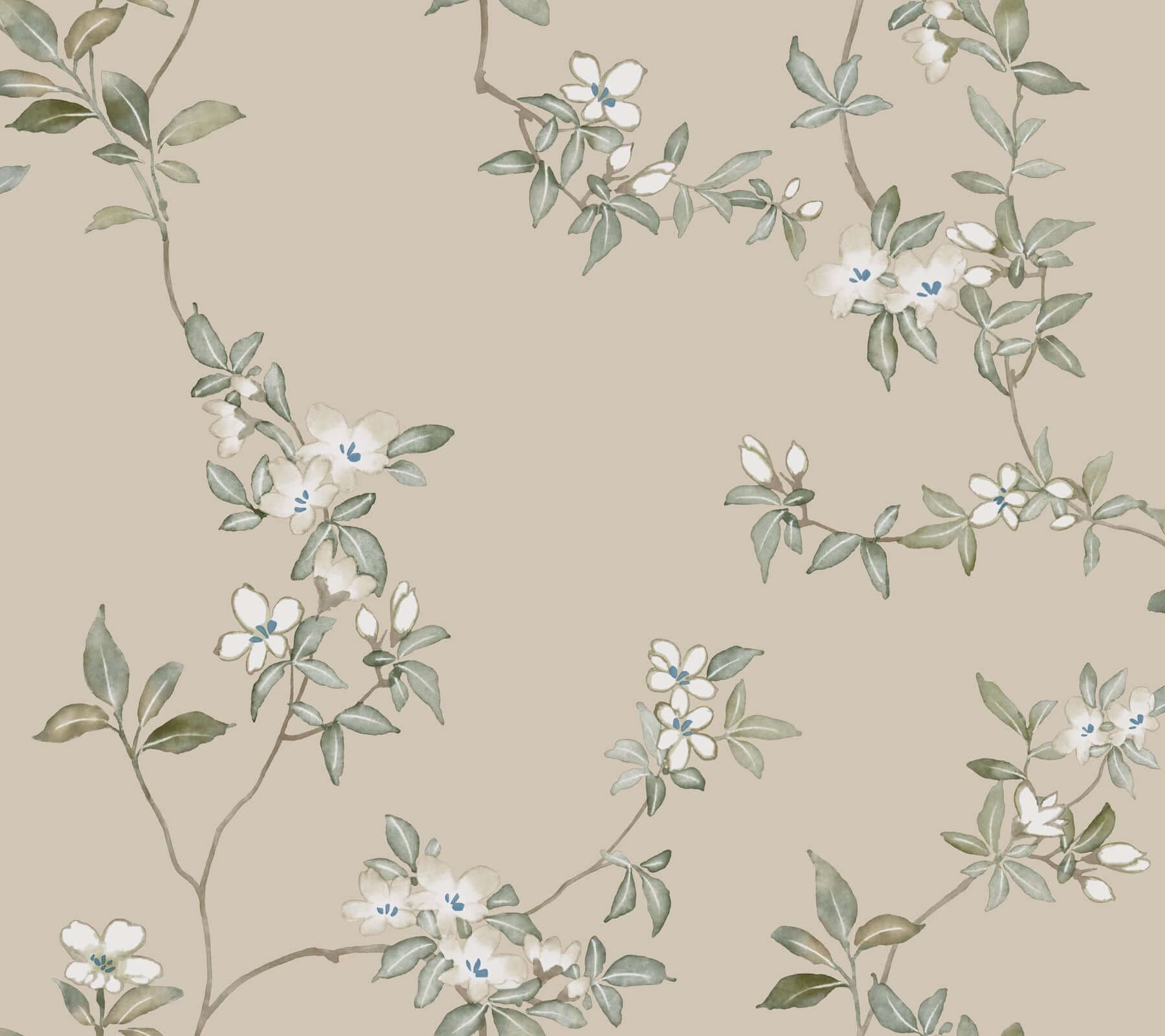 April Blossom Wallpaper- Taupe