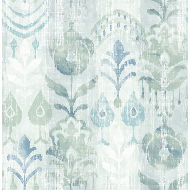 Pavord Green Floral Shibori Wallpaper