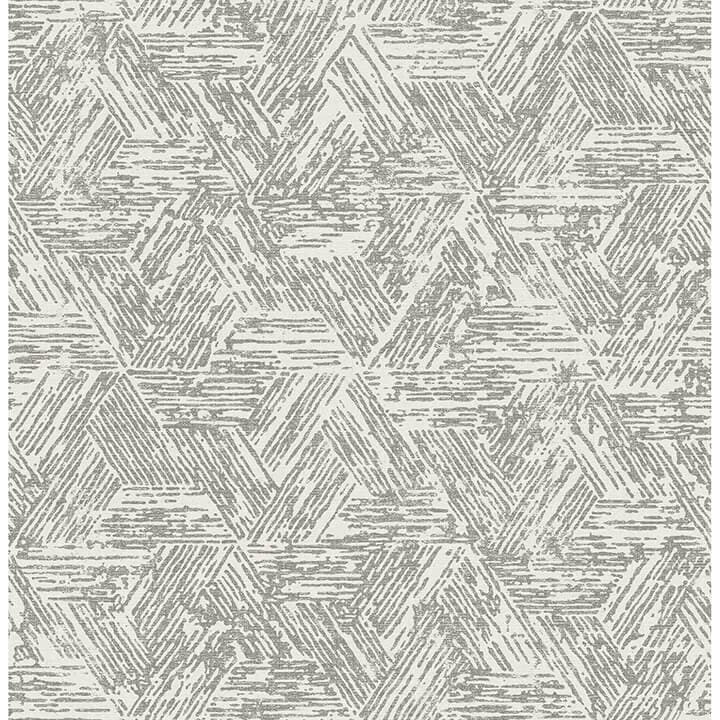 Retreat Charcoal Quilted Geometric Wallpaper