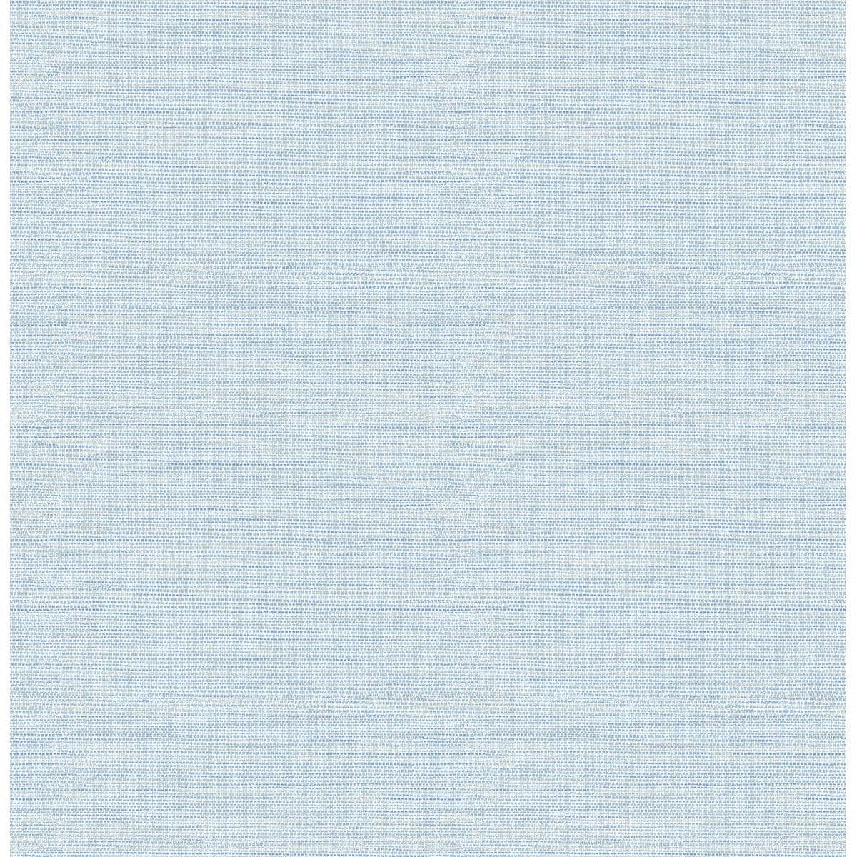 Agave Blue Faux Grasscloth Wallpaper