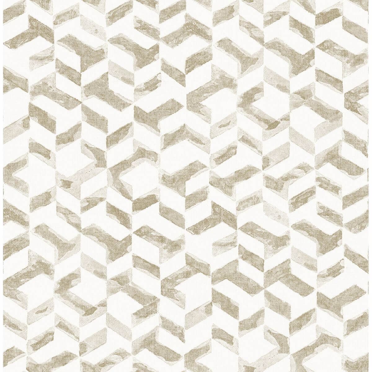 Instep Champagne Abstract Geometric Wallpaper