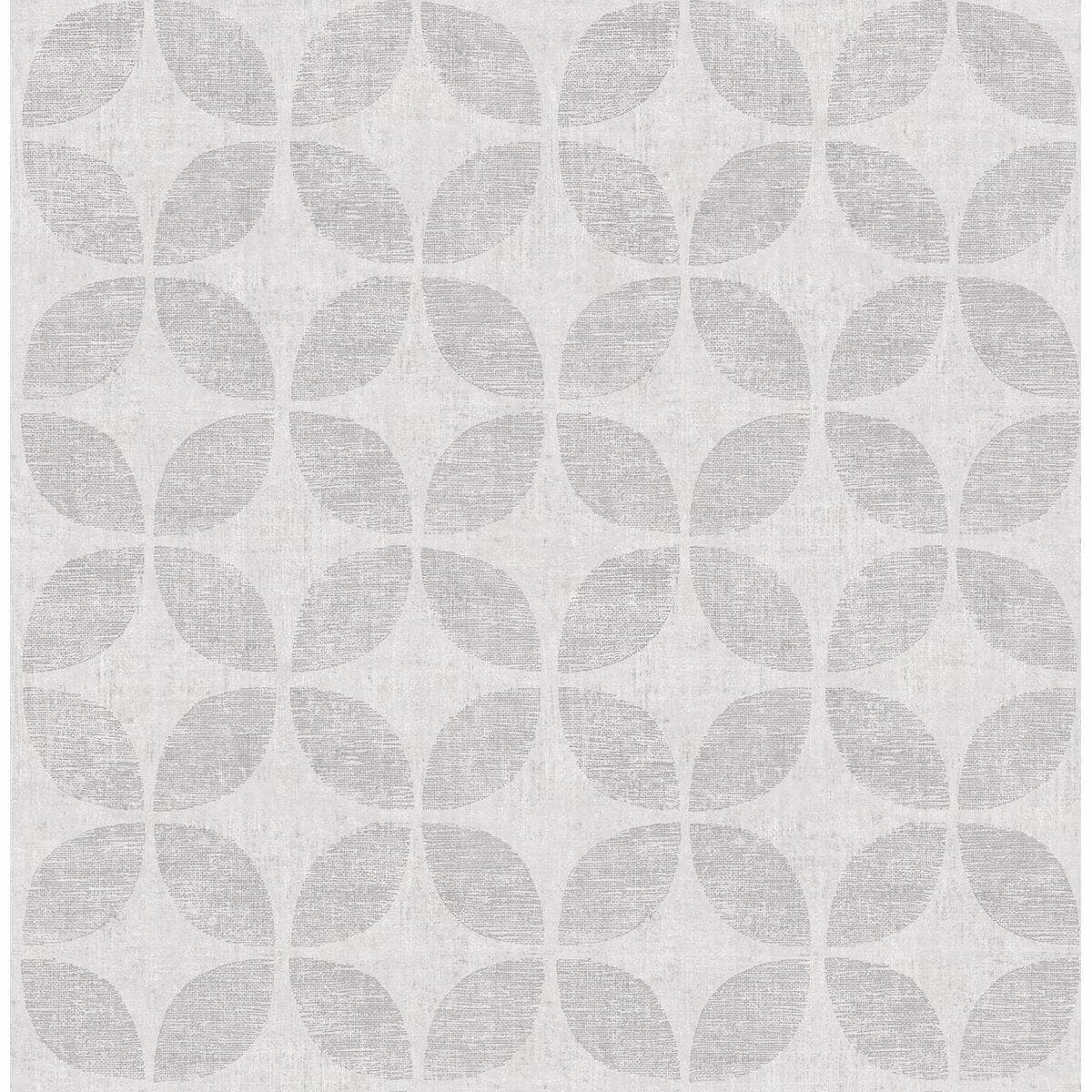 Polaris Silver Geometric Wallpaper