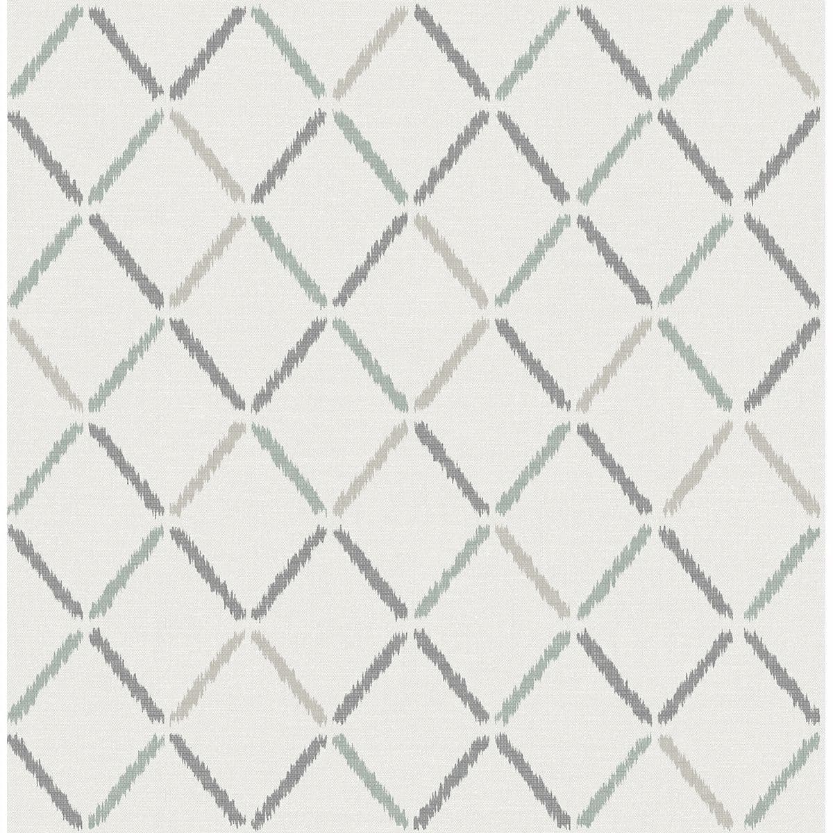 Allotrope Grey Linen Geometric Wallpaper