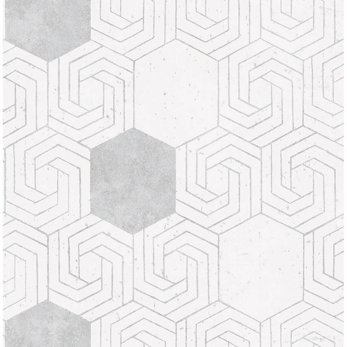 Momentum Off-White Geometric Wallpaper
