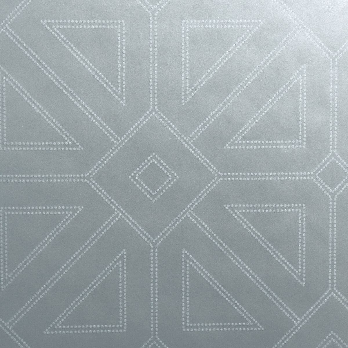 Voltaire Silver Beaded Geometric Wallpaper