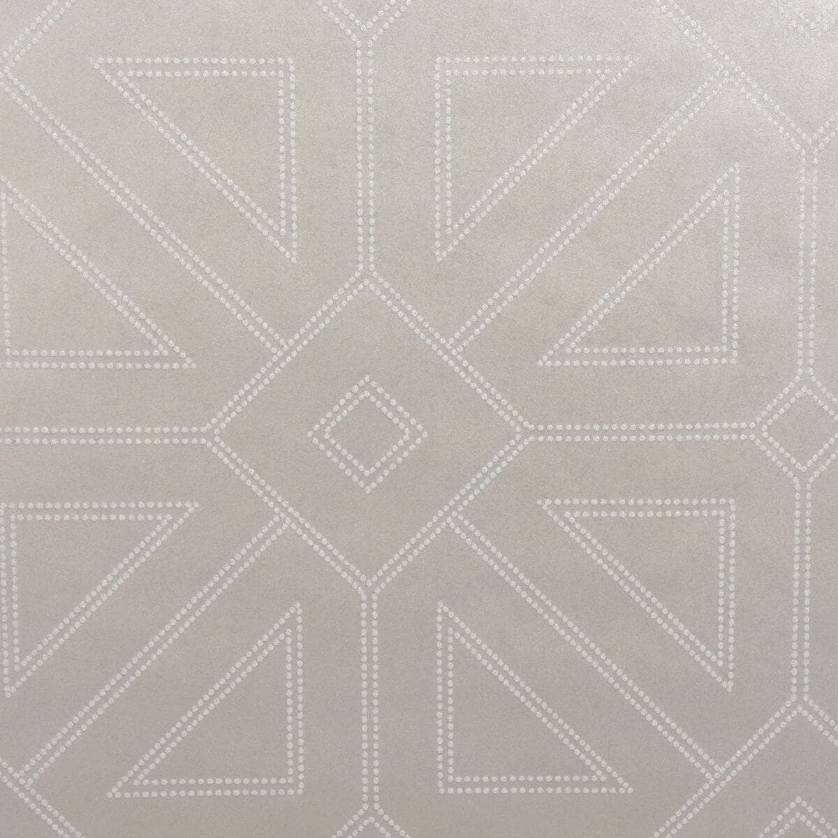 Voltaire Platinum Beaded Geometric Wallpaper