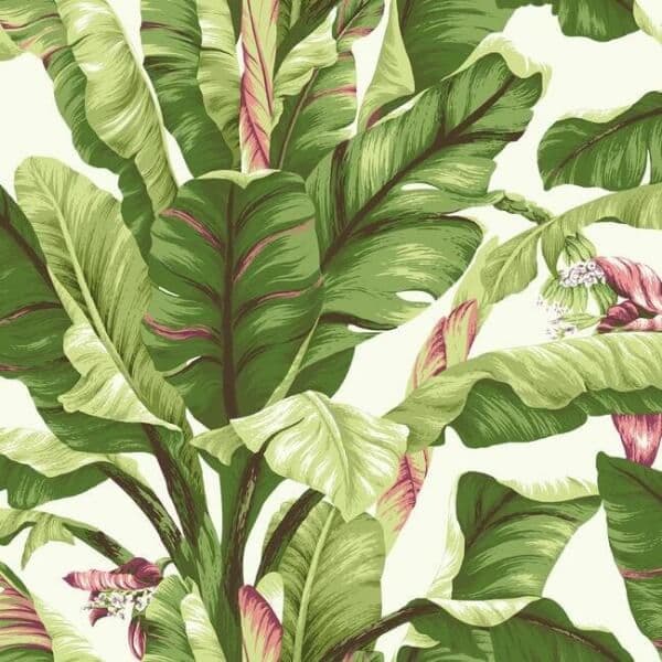 Banana Leaf Wallpaper- Pearl/Brights