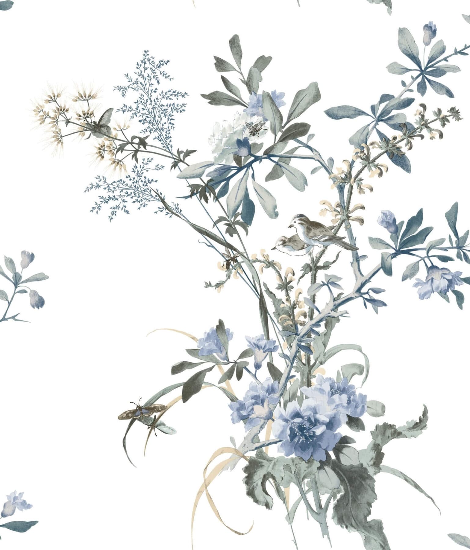 Wild Flowers Premium Peel + Stick Wallpaper- Jade
