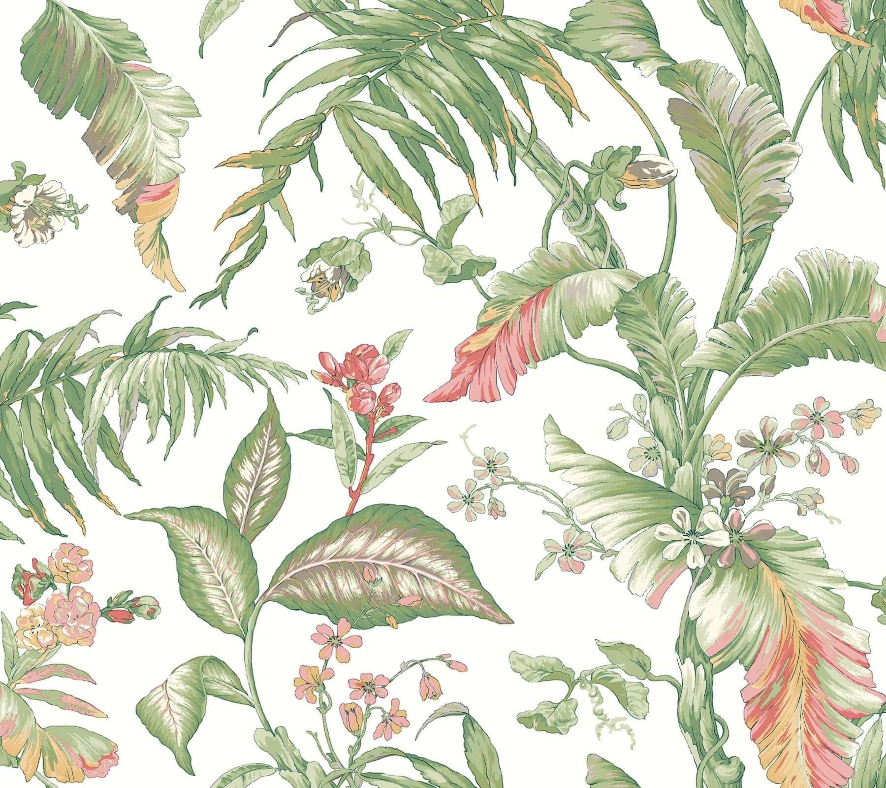 Fiji Garden Premium Peel + Stick Wallpaper- Pink