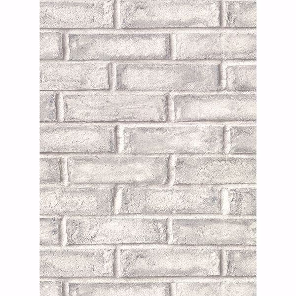 Appleton Grey Faux Weathered Brick Wallpaper