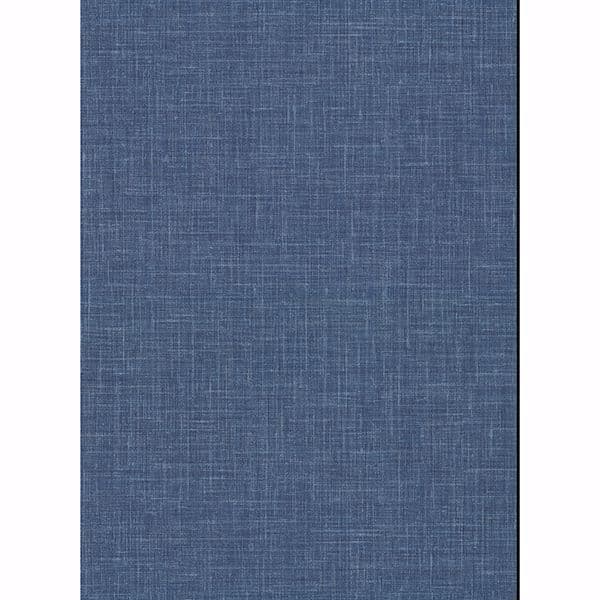 Upton Indigo Faux Linen Wallpaper