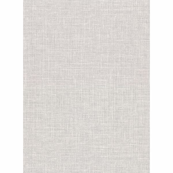 Upton Light Grey Faux Linen Wallpaper