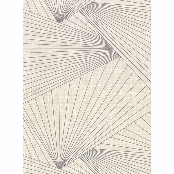Berkeley Eggshell Geometric Faux Linen Wallpaper