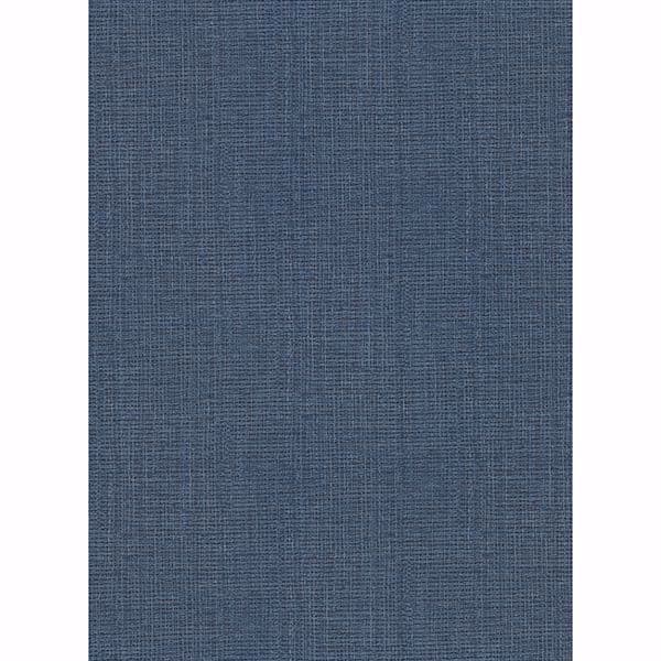 Claremont Indigo Faux Grasscloth Wallpaper