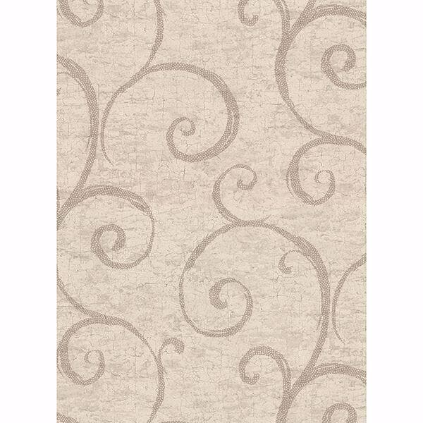 Newbury Taupe Geometric Faux Plaster Wallpaper